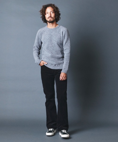 Magine(マージン)の「WOOL/CTN SHGGY W FACE KNITSAW C/N L/S:ウール/コットン ダブルフェイス ニットソー ロングスリーブ 22AW(Tシャツ/カットソー・メンズ・ブラック/ネイビー/グレー/オフホワイト/グレイッシュベージュ・44/46/48)」の16枚目の写真