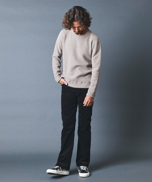 Magine(マージン)の「WOOL/CTN SHGGY W FACE KNITSAW C/N L/S:ウール/コットン ダブルフェイス ニットソー ロングスリーブ 22AW(Tシャツ/カットソー・メンズ・ブラック/ネイビー/グレー/オフホワイト/グレイッシュベージュ・44/46/48)」の12枚目の写真