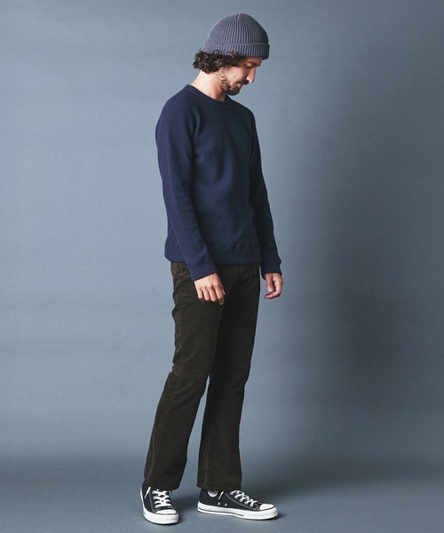 Magine(マージン)の「WOOL/CTN SHGGY W FACE KNITSAW C/N L/S:ウール/コットン ダブルフェイス ニットソー ロングスリーブ 22AW(Tシャツ/カットソー・メンズ・ブラック/ネイビー/グレー/オフホワイト/グレイッシュベージュ・44/46/48)」の8枚目の写真