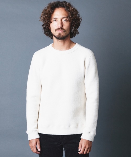 Magine(マージン)の「WOOL/CTN SHGGY W FACE KNITSAW C/N L/S:ウール/コットン ダブルフェイス ニットソー ロングスリーブ 22AW(Tシャツ/カットソー・メンズ・ブラック/ネイビー/グレー/オフホワイト/グレイッシュベージュ・44/46/48)」の21枚目の写真