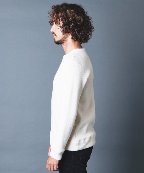 Magine(マージン)の「WOOL/CTN SHGGY W FACE KNITSAW C/N L/S:ウール/コットン ダブルフェイス ニットソー ロングスリーブ 22AW(Tシャツ/カットソー・メンズ・ブラック/ネイビー/グレー/オフホワイト/グレイッシュベージュ・44/46/48)」の17枚目の写真
