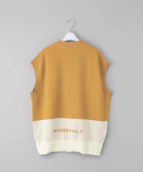 NUMERALS（ヌメラルズ）の「【UNISEX】[NUMERALS]サイドスリットニットベスト（ベスト・メンズ・ブラック/グリーン/マスタード・FREE）」の3枚目の写真
