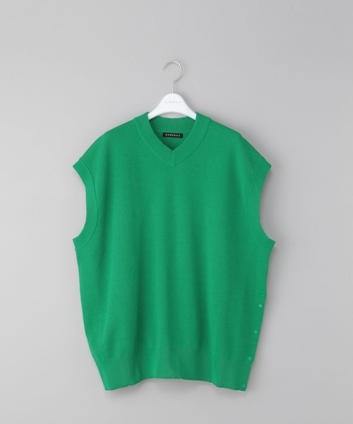 NUMERALS（ヌメラルズ）の「【UNISEX】[NUMERALS]サイドスリットニットベスト（ベスト・メンズ・ブラック/グリーン/マスタード・FREE）」の10枚目の写真