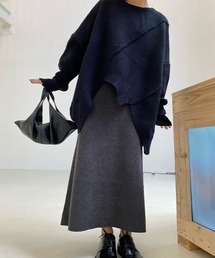 chuclla | アシンメトリー コクーンニットプルオーバー chw22a070(ニット/セーター)