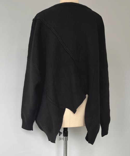 chuclla（チュクラ）の「アシンメトリー コクーンニットプルオーバー chw22a070（ニット/セーター・レディース・ブラック・FREE）」の9枚目の写真