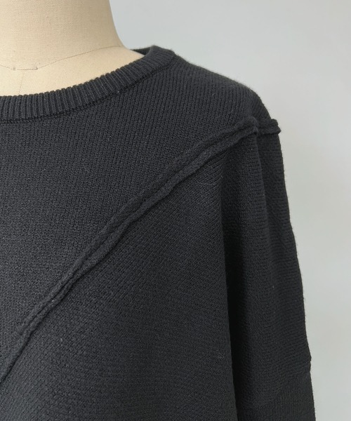 chuclla（チュクラ）の「アシンメトリー コクーンニットプルオーバー chw22a070（ニット/セーター・レディース・ブラック・FREE）」の10枚目の写真
