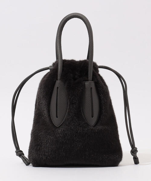 TOMORROWLAND （トゥモローランド）の「ADD CULUMN TURN S ファー ショルダーバッグ（ショルダーバッグ・レディース・ホワイト/チャコールグレー・FREE）」の4枚目の写真