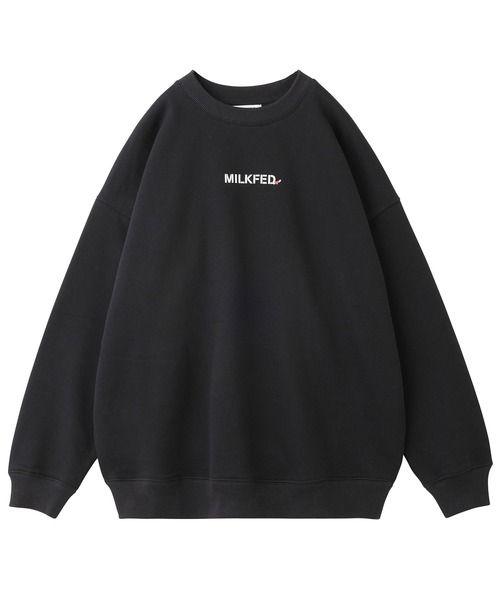 MILKFED.（ミルクフェド）の「STENCIL HEART BIG SWEAT TOP（スウェット・レディース・ライトブルー/チャコール/ライトパープル/オフホワイト/ベージュ/ブラック・ONE SIZE）」の7枚目の写真