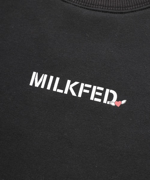 MILKFED.（ミルクフェド）の「STENCIL HEART BIG SWEAT TOP（スウェット・レディース・ライトブルー/チャコール/ライトパープル/オフホワイト/ベージュ/ブラック・ONE SIZE）」の10枚目の写真