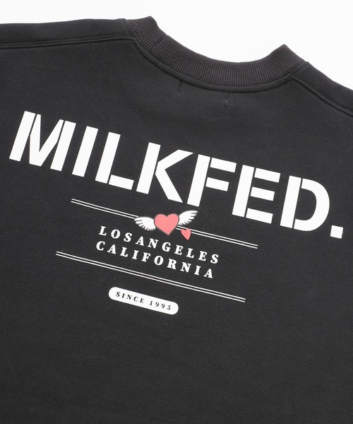 MILKFED.（ミルクフェド）の「STENCIL HEART BIG SWEAT TOP（スウェット・レディース・ライトブルー/チャコール/ライトパープル/オフホワイト/ベージュ/ブラック・ONE SIZE）」の14枚目の写真