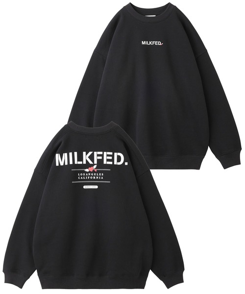 MILKFED.（ミルクフェド）の「STENCIL HEART BIG SWEAT TOP（スウェット・レディース・ライトブルー/チャコール/ライトパープル/オフホワイト/ベージュ/ブラック・ONE SIZE）」の17枚目の写真
