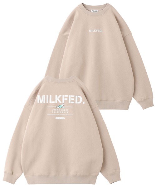 MILKFED.（ミルクフェド）の「STENCIL HEART BIG SWEAT TOP（スウェット・レディース・ライトブルー/チャコール/ライトパープル/オフホワイト/ベージュ/ブラック・ONE SIZE）」の19枚目の写真