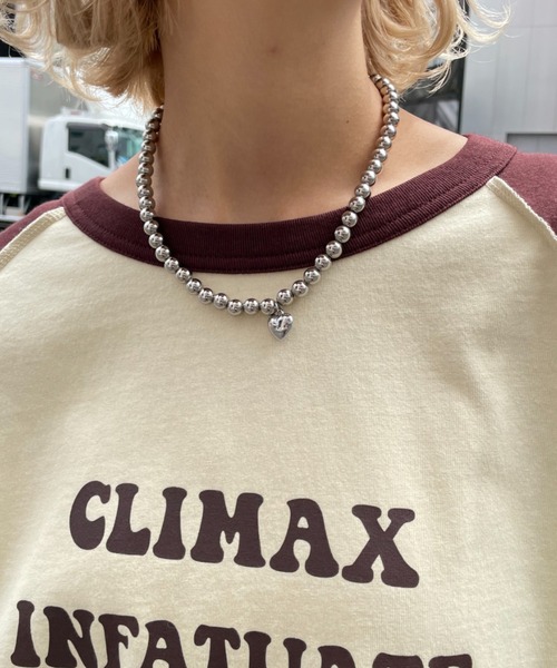 CIAOPANIC（チャオパニック）の「ラグランプリントロンTEE（Tシャツ/カットソー・レディース・レッド/ブラウン/ネイビー/グリーン・FREE）」の14枚目の写真