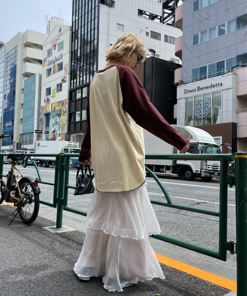 CIAOPANIC（チャオパニック）の「ラグランプリントロンTEE（Tシャツ/カットソー・レディース・レッド/ブラウン/ネイビー/グリーン・FREE）」の20枚目の写真