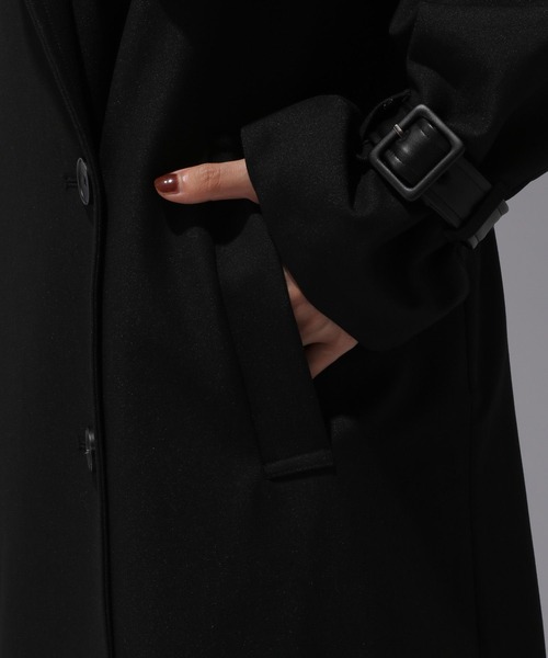 HARE（ハレ）の「フェイクレザーキリカエコート(HARE)（トレンチコート・レディース・ブラック/ベージュ/グリーン・FREE）」の14枚目の写真