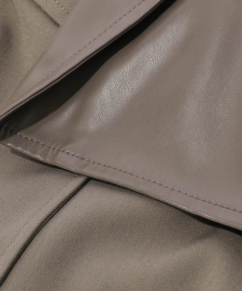 HARE（ハレ）の「フェイクレザーキリカエコート(HARE)（トレンチコート・レディース・ブラック/ベージュ/グリーン・FREE）」の15枚目の写真