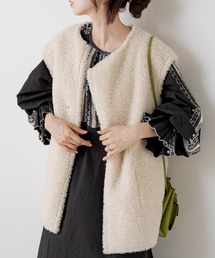 Kastane | リバーシブルボア×スウェードベスト(ベスト)