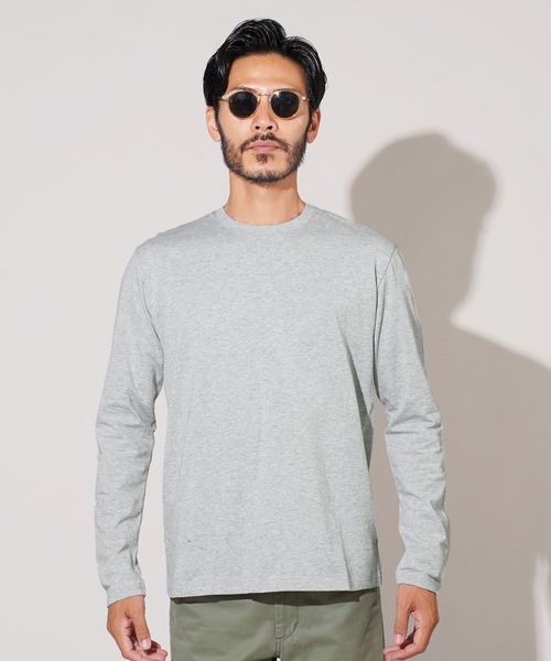 jiggys shop（ジギーズショップ）の「コットンクルーネック無地ロンT 長袖Tシャツ（Tシャツ/カットソー・メンズ・ブラック/グレー/ホワイト/ネイビー/ミックスグレー・LARGE/MEDIUM/X-LARGE/SMALL）」の16枚目の写真