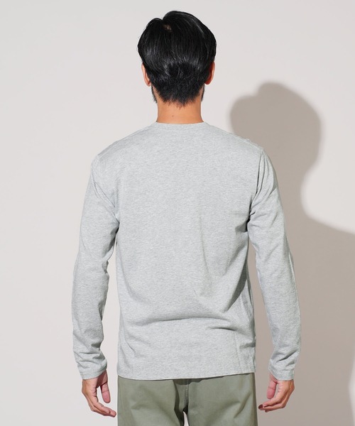 jiggys shop（ジギーズショップ）の「コットンクルーネック無地ロンT 長袖Tシャツ（Tシャツ/カットソー・メンズ・ブラック/グレー/ホワイト/ネイビー/ミックスグレー・LARGE/MEDIUM/X-LARGE/SMALL）」の18枚目の写真