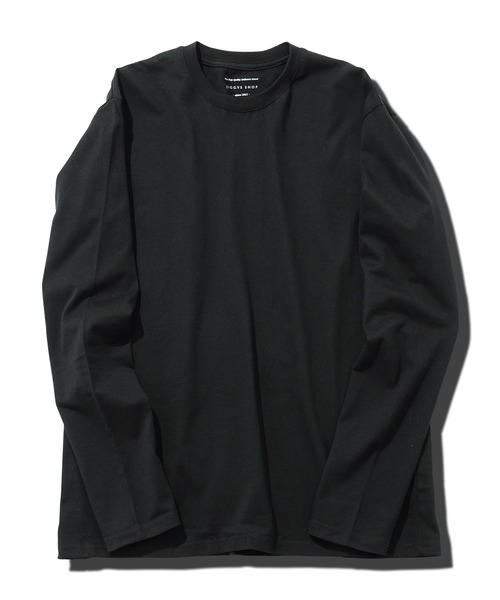 jiggys shop（ジギーズショップ）の「コットンクルーネック無地ロンT 長袖Tシャツ（Tシャツ/カットソー・メンズ・ブラック/グレー/ホワイト/ネイビー/ミックスグレー・LARGE/MEDIUM/X-LARGE/SMALL）」の6枚目の写真