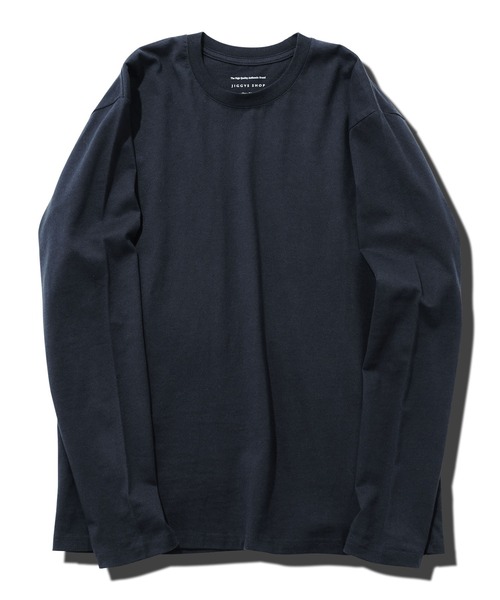 jiggys shop（ジギーズショップ）の「コットンクルーネック無地ロンT 長袖Tシャツ（Tシャツ/カットソー・メンズ・ブラック/グレー/ホワイト/ネイビー/ミックスグレー・LARGE/MEDIUM/X-LARGE/SMALL）」の14枚目の写真