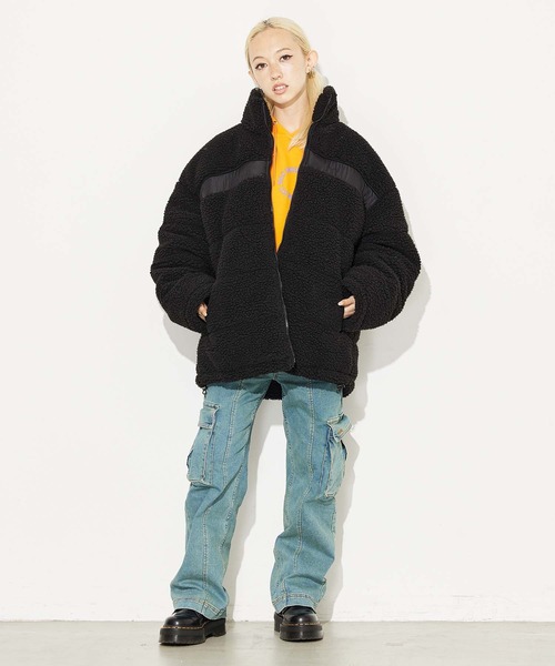 X-girl（エックスガール）の「CIRCLE LOGO SWEAT HOODIE（パーカー・レディース・ホワイト/オレンジ/チャコール・S/M/L/XL）」の13枚目の写真