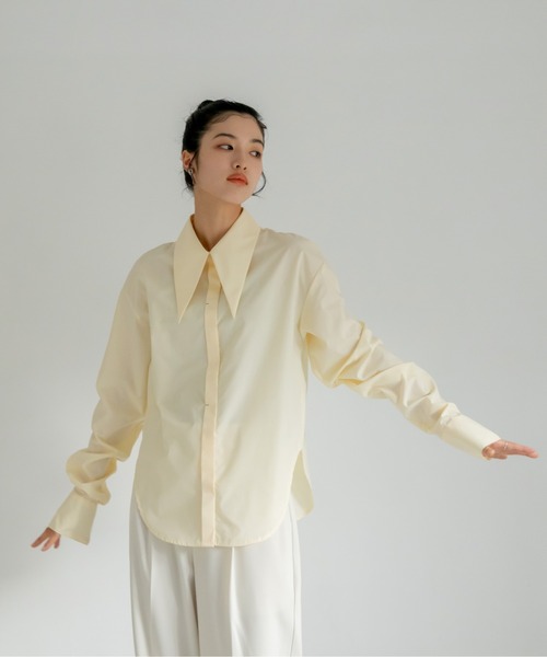 VACANCY（ヴァカンシー）の「バリモア襟ロングカフスシャツ（シャツ/ブラウス・レディース・ホワイト/ブラック/アイボリー/ブルー・FREE）」の9枚目の写真