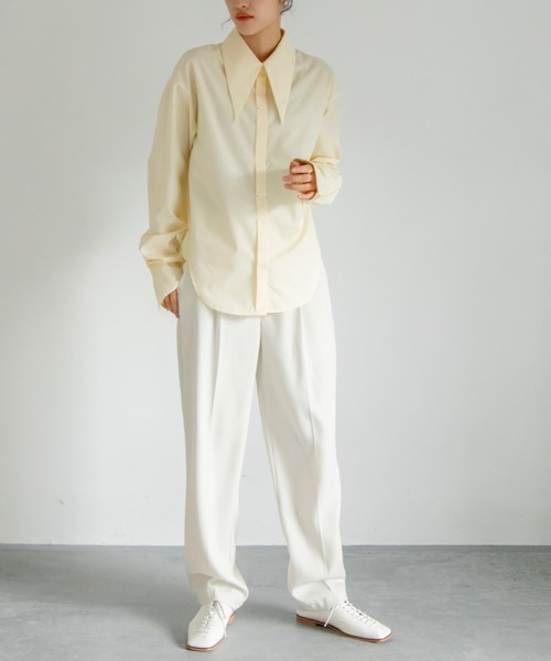 VACANCY（ヴァカンシー）の「バリモア襟ロングカフスシャツ（シャツ/ブラウス・レディース・ホワイト/ブラック/アイボリー/ブルー・FREE）」の12枚目の写真