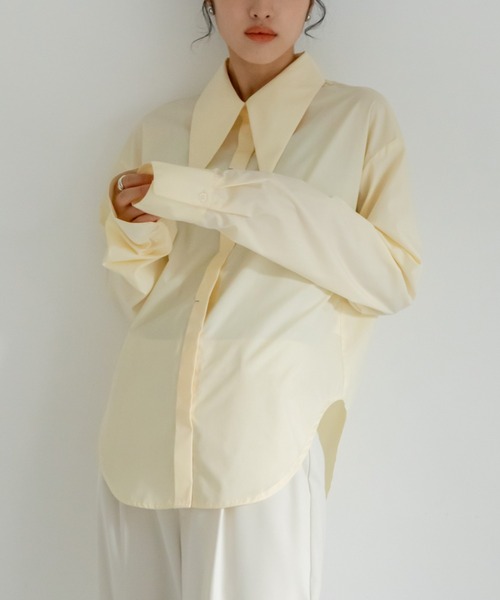 VACANCY（ヴァカンシー）の「バリモア襟ロングカフスシャツ（シャツ/ブラウス・レディース・ホワイト/ブラック/アイボリー/ブルー・FREE）」の5枚目の写真