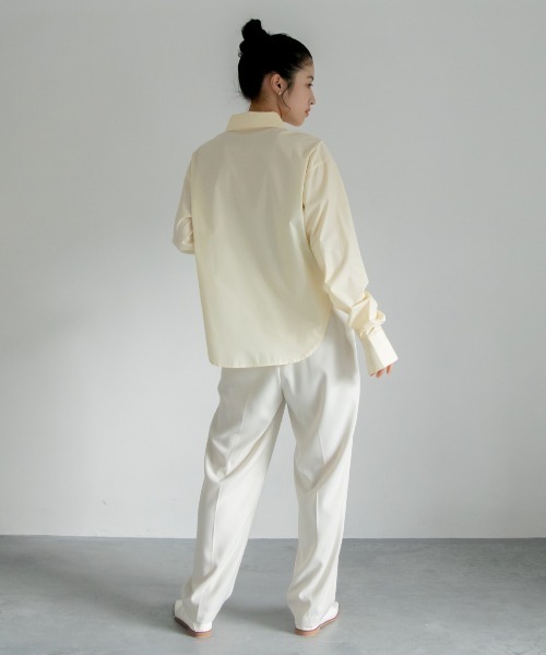 VACANCY（ヴァカンシー）の「バリモア襟ロングカフスシャツ（シャツ/ブラウス・レディース・ホワイト/ブラック/アイボリー/ブルー・FREE）」の16枚目の写真