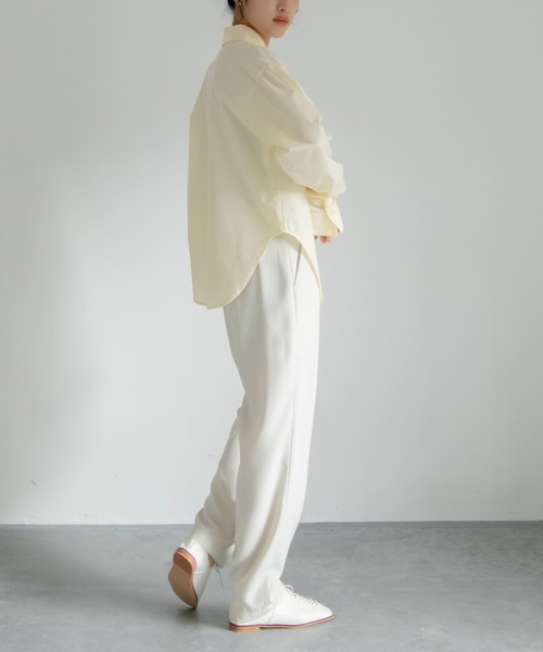 VACANCY（ヴァカンシー）の「バリモア襟ロングカフスシャツ（シャツ/ブラウス・レディース・ホワイト/ブラック/アイボリー/ブルー・FREE）」の17枚目の写真