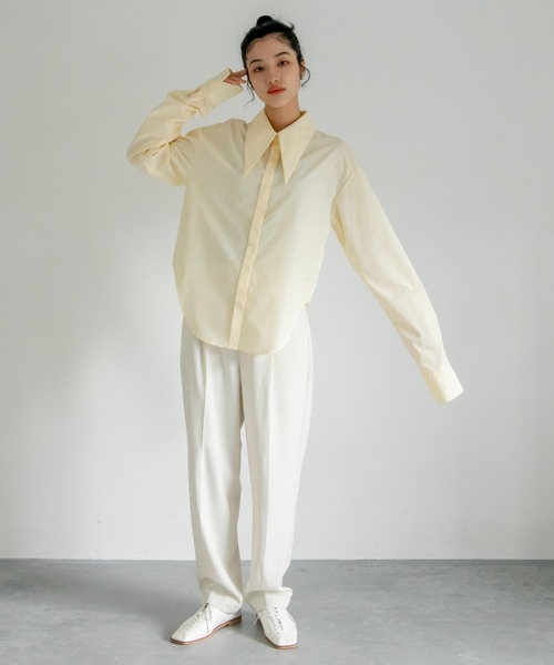 VACANCY（ヴァカンシー）の「バリモア襟ロングカフスシャツ（シャツ/ブラウス・レディース・ホワイト/ブラック/アイボリー/ブルー・FREE）」の18枚目の写真