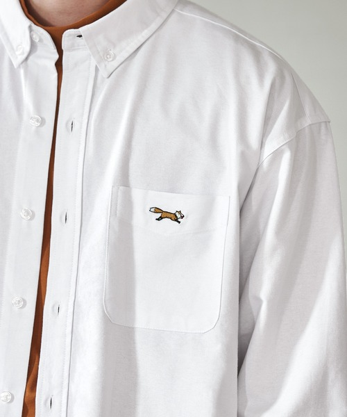 PENNEYS（ぺニーズ）の「【PENNEYS】ぺニーズ 別注 ロゴワッペン刺繍  オーバーサイズオックスフォードボタンダウンL/Sシャツ（シャツ/ブラウス・メンズ・ネイビー/ホワイト/サックスブルー/セージグリーン/チャコール・M/L）」の19枚目の写真