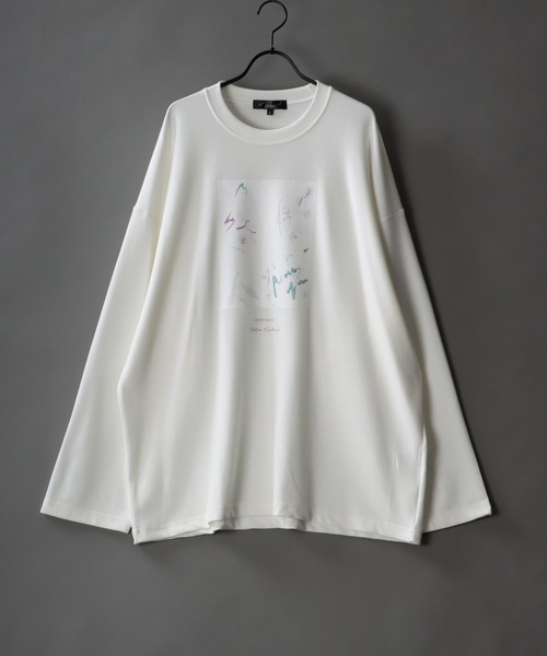 SITRY(シトリー)の「Cardboard wide crew neck art pullover/ダンボール ワイド クルーネック アート プルオーバー(Tシャツ/カットソー・メンズ・ホワイト/ブラック/ライトグレー/ホワイト系その他/ブラック系その他/グレー系その他・L/M)」の2枚目の写真