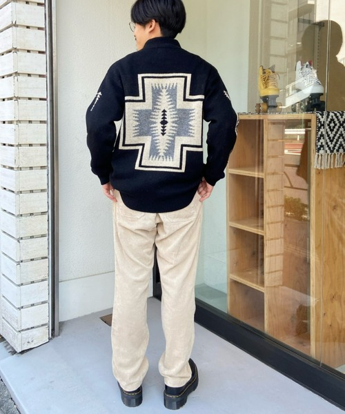 PENDLETON(ペンドルトン)の「PENDLETON/ペンドルトン ハーフジップセーター ハイネックニット/ネイティブ柄 ハーディング柄/スリーブロゴ バックロゴ 2575-0003(ニット/セーター・メンズ・ブラック/グレー/ホワイト・L/M)」の20枚目の写真