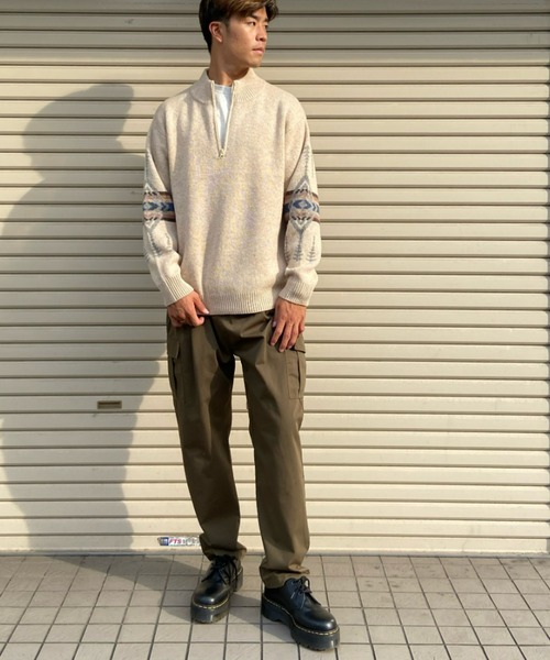 PENDLETON(ペンドルトン)の「PENDLETON/ペンドルトン ハーフジップセーター ハイネックニット/ネイティブ柄 ハーディング柄/スリーブロゴ バックロゴ 2575-0003(ニット/セーター・メンズ・ブラック/グレー/ホワイト・L/M)」の11枚目の写真