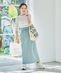 [WEARISTA田中亜希子さんコラボ] 低身長向けサイズあり ジャージーナロースカート