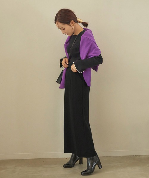 KOBE LETTUCE（コウベレタス）の「[WEARISTA田中亜希子さんコラボ] 低身長向けサイズあり ジャージーナロースカート（スカート・レディース・ベージュ系/グリーン系/ブラック/イエロー/ピンク/アイボリー系/グレー系/アイボリー系1/ミント/ブラック系/オレンジ/ブラウン系/ピンク系/ブルー系・PM/PS/M）」の2枚目の写真