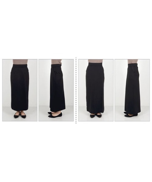 KOBE LETTUCE（コウベレタス）の「[WEARISTA田中亜希子さんコラボ] 低身長向けサイズあり ジャージーナロースカート（スカート・レディース・ベージュ系/グリーン系/ブラック/イエロー/ピンク/アイボリー系/グレー系/アイボリー系1/ミント/ブラック系/オレンジ/ブラウン系/ピンク系/ブルー系・PM/PS/M）」の16枚目の写真