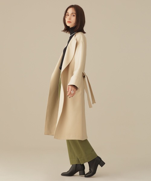 NANO universe(ナノユニバース)の「LB.03/ロング丈シングルアウター(その他アウター・レディース・ブラック/ベージュ・Ⅰ/Ⅱ)」の5枚目の写真