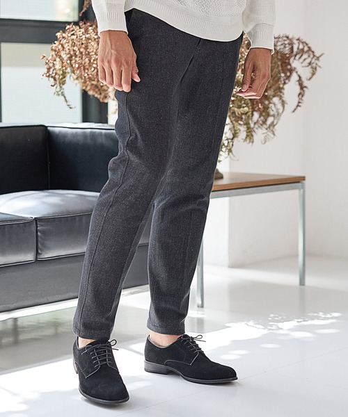 UNION STATION（ユニオンステーション）の「【EFFORTLESS】メランジカルゼスラックス<セットアップ対応>（スラックス・メンズ・チャコールグレー/ネイビー・LL/S/M/L）」の2枚目の写真