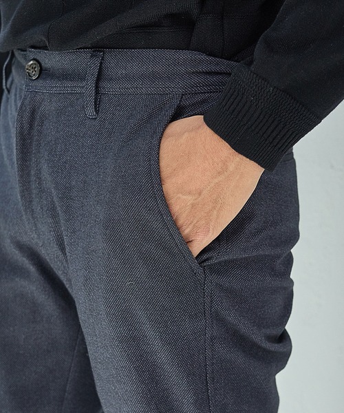 UNION STATION（ユニオンステーション）の「【EFFORTLESS】メランジカルゼスラックス<セットアップ対応>（スラックス・メンズ・チャコールグレー/ネイビー・LL/S/M/L）」の13枚目の写真
