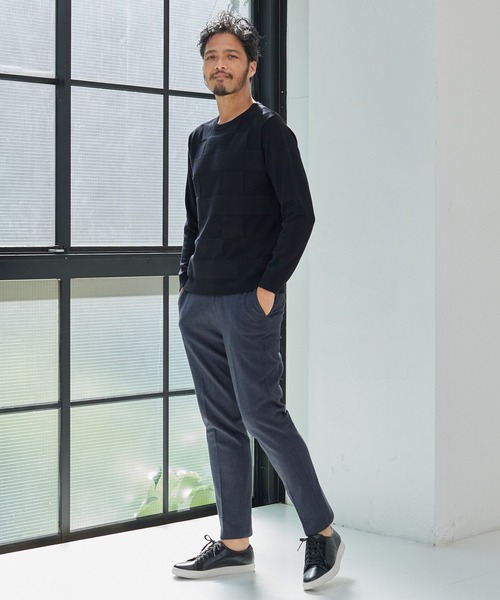 UNION STATION（ユニオンステーション）の「【EFFORTLESS】メランジカルゼスラックス<セットアップ対応>（スラックス・メンズ・チャコールグレー/ネイビー・LL/S/M/L）」の16枚目の写真