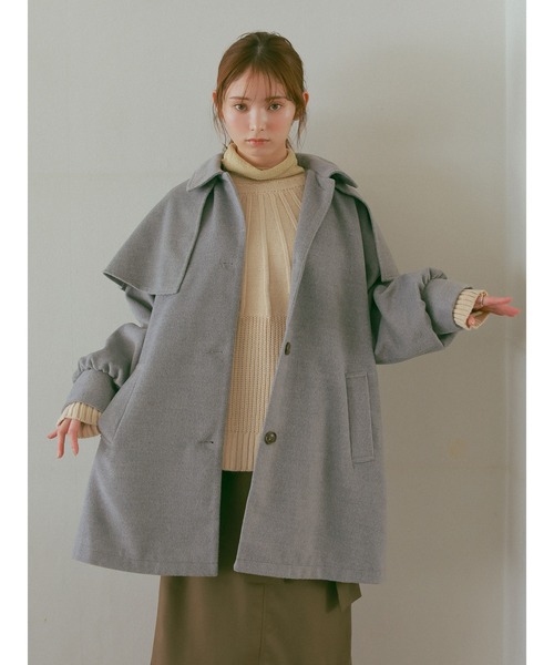 ehka sopo(エヘカソポ)の「【so4u×ehkasopo】前後2WAYカーディガン(カーディガン/ボレロ・レディース・カーキ/ベージュ・フリ-)」の4枚目の写真