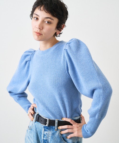 Whim Gazette パフショルダープルオーバー美品 新品未使用 Whim Gazette ウィムガゼット パフショルダープル