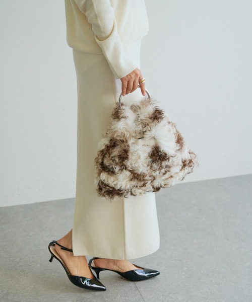 専用【完売】CARUS✨ミニファーバッグ　ブラウン Whim Gazette(ウィム ガゼット)の【CARUS】ファーミニバッグ通販