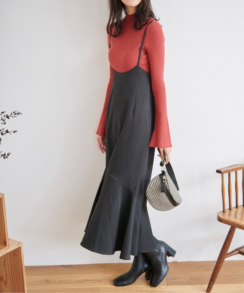 FREE'S MART（フリーズマート）の「【Sシリーズ対応】◆バッククロスマーメイドキャミワンピース（ワンピース・レディース・ブラウン/ブラック・MEDIUM/SMALL/X-SMALL）」の3枚目の写真