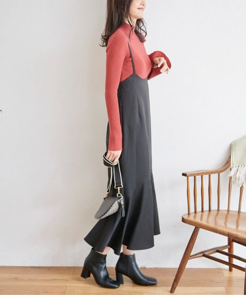 FREE'S MART（フリーズマート）の「【Sシリーズ対応】◆バッククロスマーメイドキャミワンピース（ワンピース・レディース・ブラウン/ブラック・MEDIUM/SMALL/X-SMALL）」の6枚目の写真