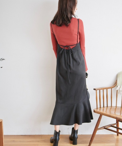 FREE'S MART（フリーズマート）の「【Sシリーズ対応】◆バッククロスマーメイドキャミワンピース（ワンピース・レディース・ブラウン/ブラック・MEDIUM/SMALL/X-SMALL）」の15枚目の写真