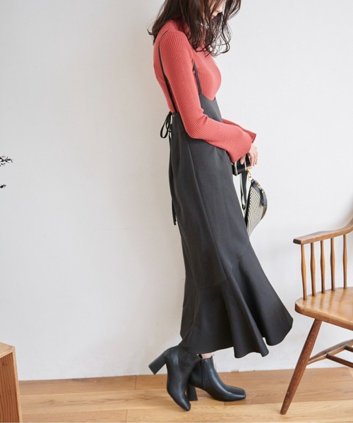 FREE'S MART（フリーズマート）の「【Sシリーズ対応】◆バッククロスマーメイドキャミワンピース（ワンピース・レディース・ブラウン/ブラック・MEDIUM/SMALL/X-SMALL）」の8枚目の写真